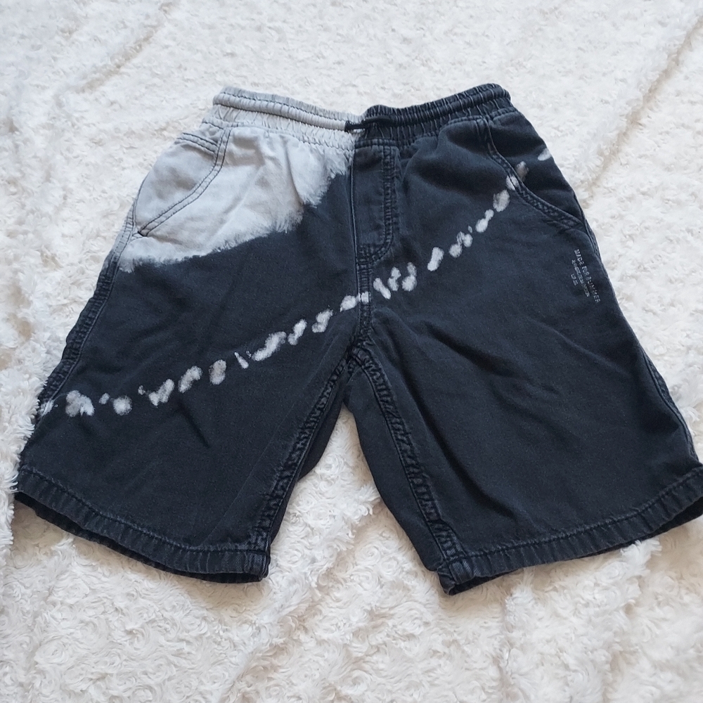 Zara Black & Gray Cool Tie-dye Beach Shorts youth 10 Outdoor Summer Vacation